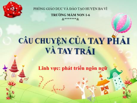 Bài giảng Steam Mầm non Lớp Chồi - Đề tài: Câu chuyện của tay phải và tay trái